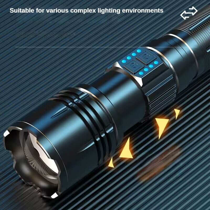 【SG-X20】New Design Super Bright Rechargeable 21700 Battery Laser Zoom Flashlight